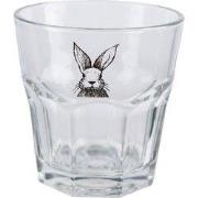 Clayre & Eef Waterglas 200 ml Transparant Glas Konijn