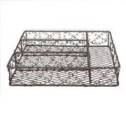 Clayre & Eef Bestekbak 31x25x7 cm Bruin Metaal