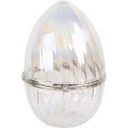 Clayre & Eef Voorraadpot Ei Ø 9x13 cm Transparant Glas