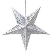 Clayre & Eef Hangende ster 60x18x60 cm Wit Papier