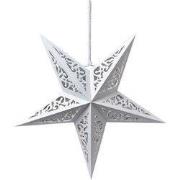 Clayre & Eef Hangende ster 45x15x45 cm Wit Papier