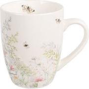 Clayre & Eef Mok 350 ml Wit Porselein Bloemen