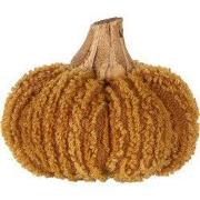 Clayre & Eef Decoratie Pompoen 8 cm Geel Oranje Polyester
