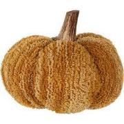 Clayre & Eef Decoratie Pompoen 13 cm Geel Oranje Polyester