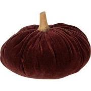 Clayre & Eef Decoratie Pompoen Ø 25x16 cm Rood Polyester