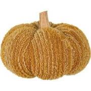 Clayre & Eef Decoratie Pompoen Ø 15x12 cm Geel Polyester
