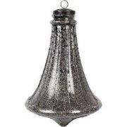 Clayre & Eef Kerstbal Ø 17x27 cm Zwart Glas