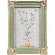 Clayre & Eef Fotolijst 10x15 cm Groen Polyresin