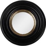 Clayre & Eef Spiegel Ø 25 cm Zwart Polyresin