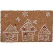 Clayre & Eef Deurmat 75x45 cm Bruin Kokos Huizen