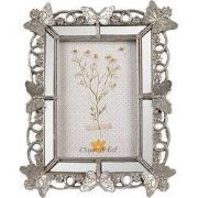 Clayre & Eef Fotolijst 10x15 cm Zilverkleurig Polyresin Vlinders