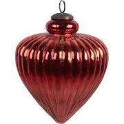 Clayre & Eef Kerstbal Ø 13x17 cm Rood Glas