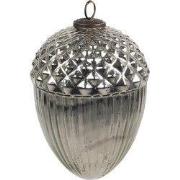 Clayre & Eef Kerstbal Ø 15x21 cm Zilverkleurig Glas