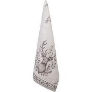 Clayre & Eef Theedoek 50x70 cm Beige Katoen Hert