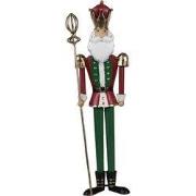 Clayre & Eef Kerstdecoratie Notenkraker 36 cm Groen Rood Metaal