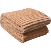 Clayre & Eef Plaid 180x200 cm Beige Polyester