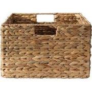 Waterhyacint mand met metalen frame - hoogte 17 cm
