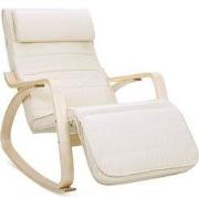 Schommelstoel met armleuningen en verstelbare voetensteun - L55 x H91 ...