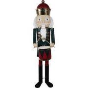 Clayre & Eef Kerstdecoratie Beeld Notenkraker 44x50x174 cm Groen Rood ...