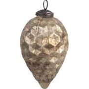 Clayre & Eef Kerstbal Ø 5x8 cm Goudkleurig Glas