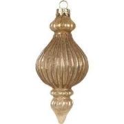 Clayre & Eef Kerstbal Ø 7x14 cm Goudkleurig Glas