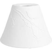 Clayre & Eef Hanglampenkap Ø 15x10 cm Wit Porselein Vogels op Takken