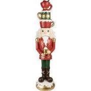 Clayre & Eef Kerstdecoratie Beeld Notenkraker 120 cm Rood Kunststof