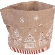 Clayre & Eef Broodmand Ø 15x16 cm Bruin Katoen Gingerbread house