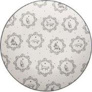 Clayre & Eef Ontbijtbord Ø 20 cm Wit Grijs Porselein Katten