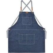 Clayre & Eef Keukenschort 82x70 cm Blauw Polyester