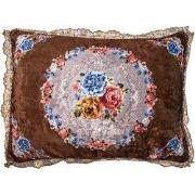 Clayre & Eef Sierkussen 70x50x6 cm Bruin Synthetisch Bloemen