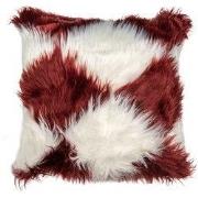 Clayre & Eef Kussenhoes 45x45 cm Wit Rood Polyester