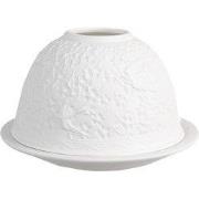Clayre & Eef Waxinelichthouder Ø 12x8 cm Wit Porselein Zwaluw