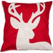 Clayre & Eef Kussenhoes 45x45 cm Rood Wit Polyester Rendier