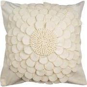 Clayre & Eef Kussenhoes 45x45 cm Beige Polyester Bloem