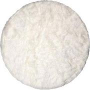 Clayre & Eef Vloerkleed Ø 100 cm Wit Polyester