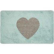 Clayre & Eef Badmat 78x48x1 cm Blauw Polyester Hart