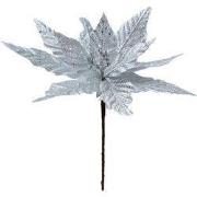 Clayre & Eef Kunstplant Kerstster Ø 26x27 cm Zilverkleurig Kunststof