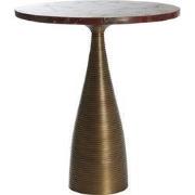 Light&living Bijzettafel Ø52x59 cm BAHIA rood agaat+antiek brons