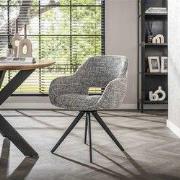 Hoyz Collection - Armstoel Spring Draaibaar - Eagle Staalgrijs - Set v...