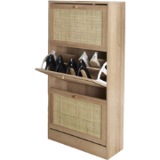 MISOU Bali Schoenenkast - met 3 Lades - Schoenen - Opbergsysteem - Rot...