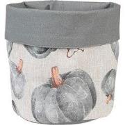 Clayre & Eef Broodmand Ø 15x16 cm Grijs Katoen Pompoen