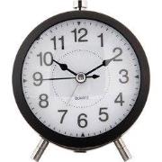 Clayre & Eef Wekker Analoog Ø 10x7x12 cm Zwart Metaal