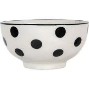 Clayre & Eef Kom 125 ml Wit Zwart Keramiek