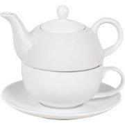 Clayre & Eef Tea for One 350 ml Wit Keramiek