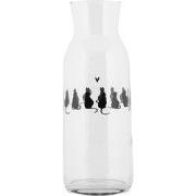 Clayre & Eef Karaf 1000 ml Transparant Glas Katten