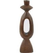 Kandelaar Django - Donkerbruin - 13x13x43cm