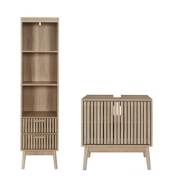 Badkamermeubel-set Klaus - Combinatieset Wastafelonderkast + Kolomkast...