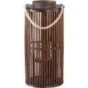 PTMD Lantaarn Zafria - 24x24x50 cm - Glas - Bruin