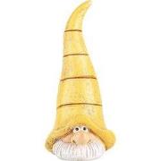 Clayre & Eef Decoratie Beeld Kabouter 4x4x8 cm Geel Kunststof